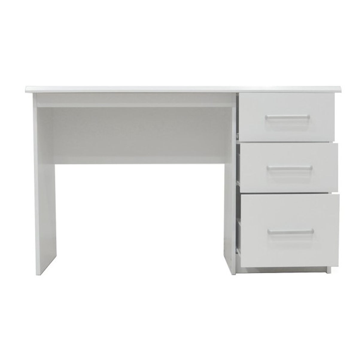 Interiax Bureau Jaxx - Wit, 3 Schuiven, MDF
