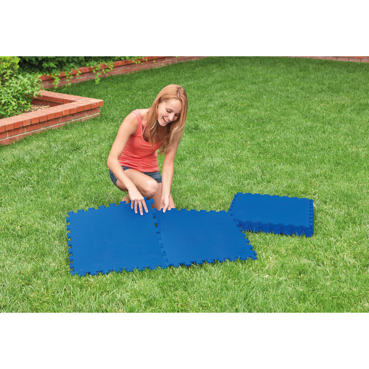 Intex Vloertegels Blauw 8 Stuks (50x50x1cm)