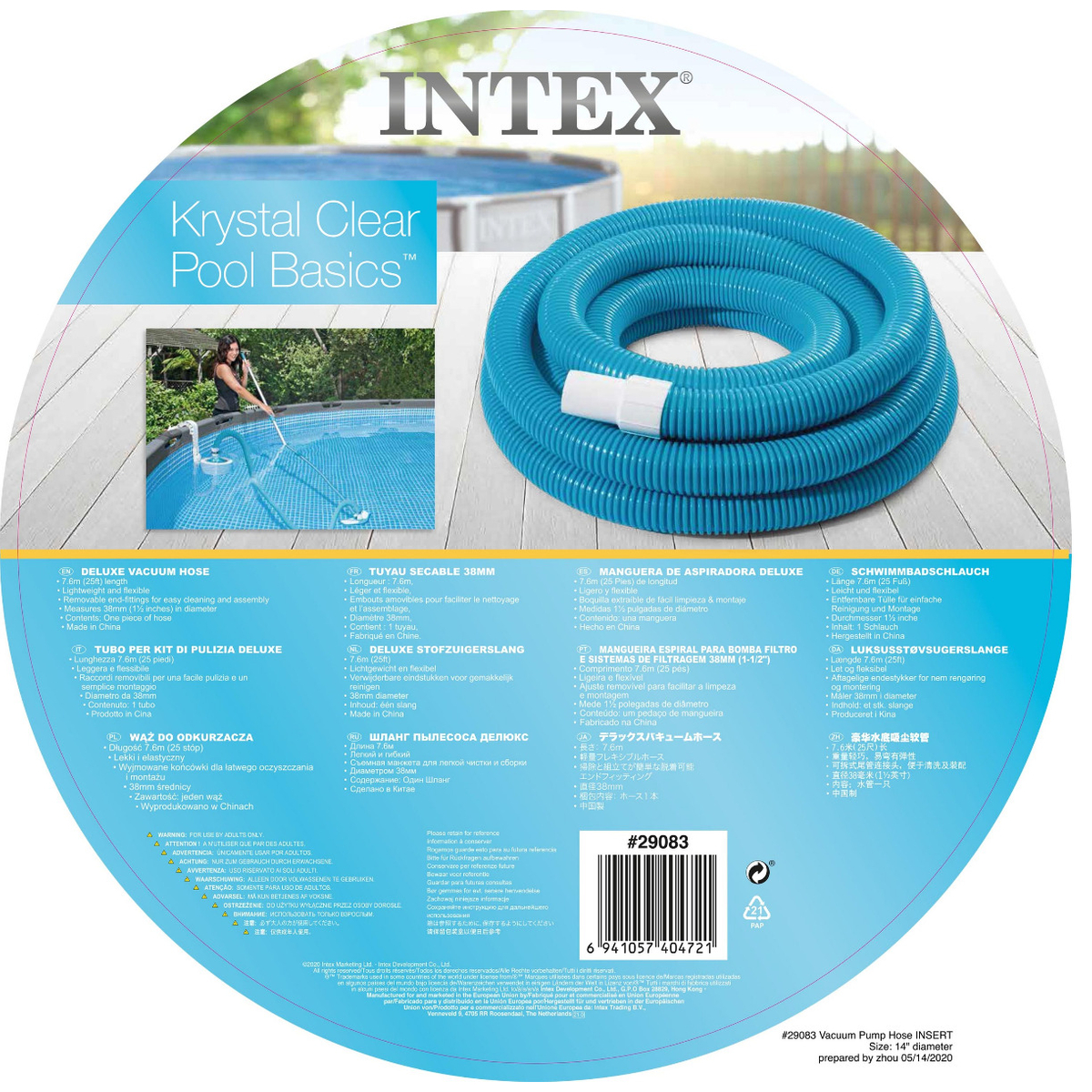 Intex Flexibele Darm Ã˜38mm 7m60