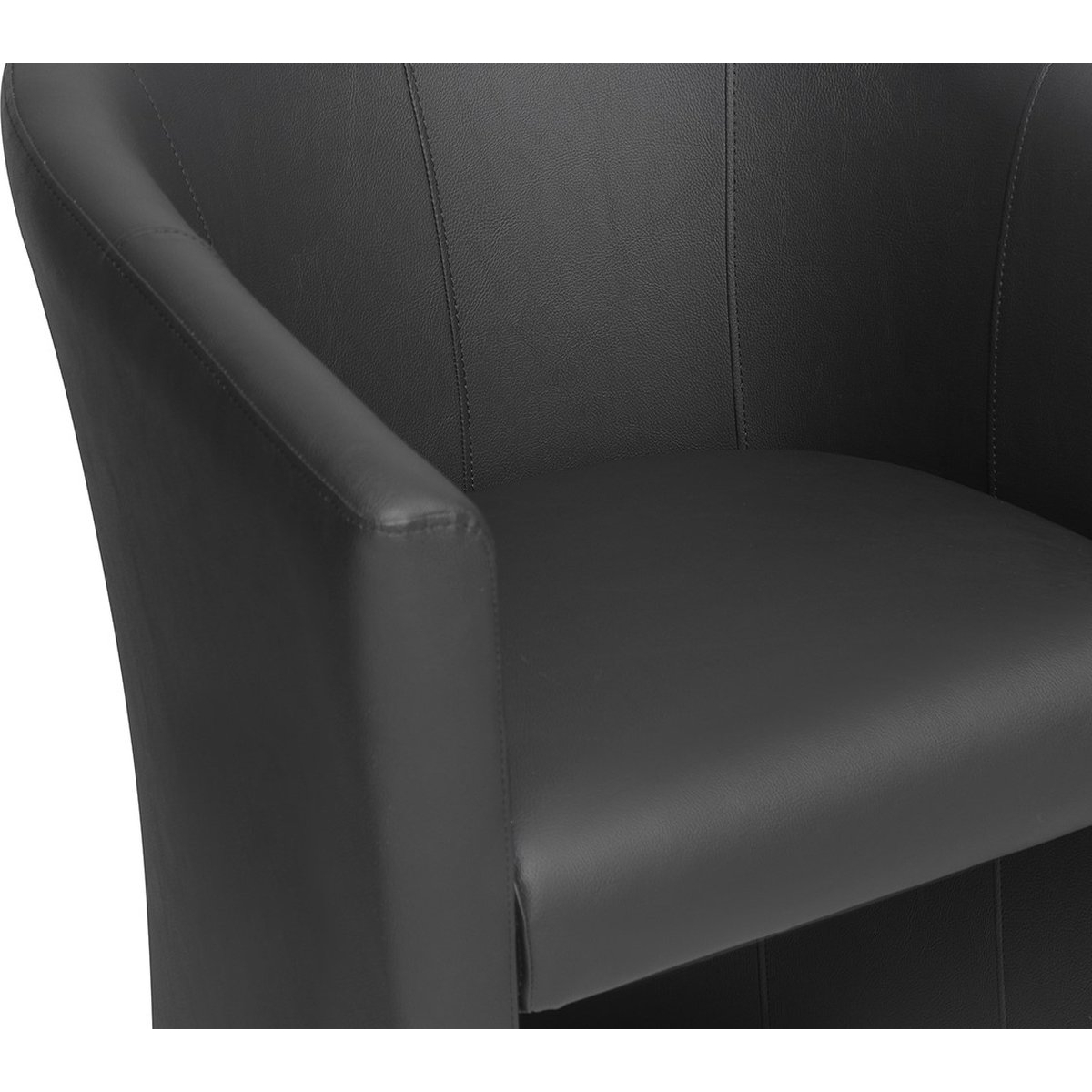 Interiax Kuipzetel Fauteuil Sophia Zwart PU