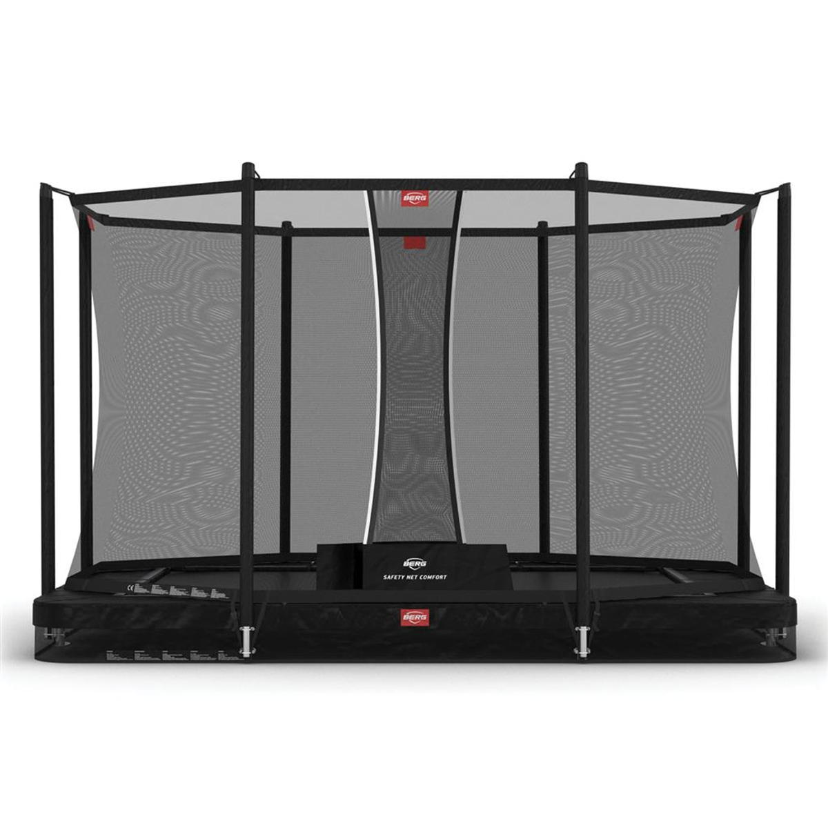 Berg Ultim Favorit Inground Trampoline 330 Zwart + Safety Net Comfort