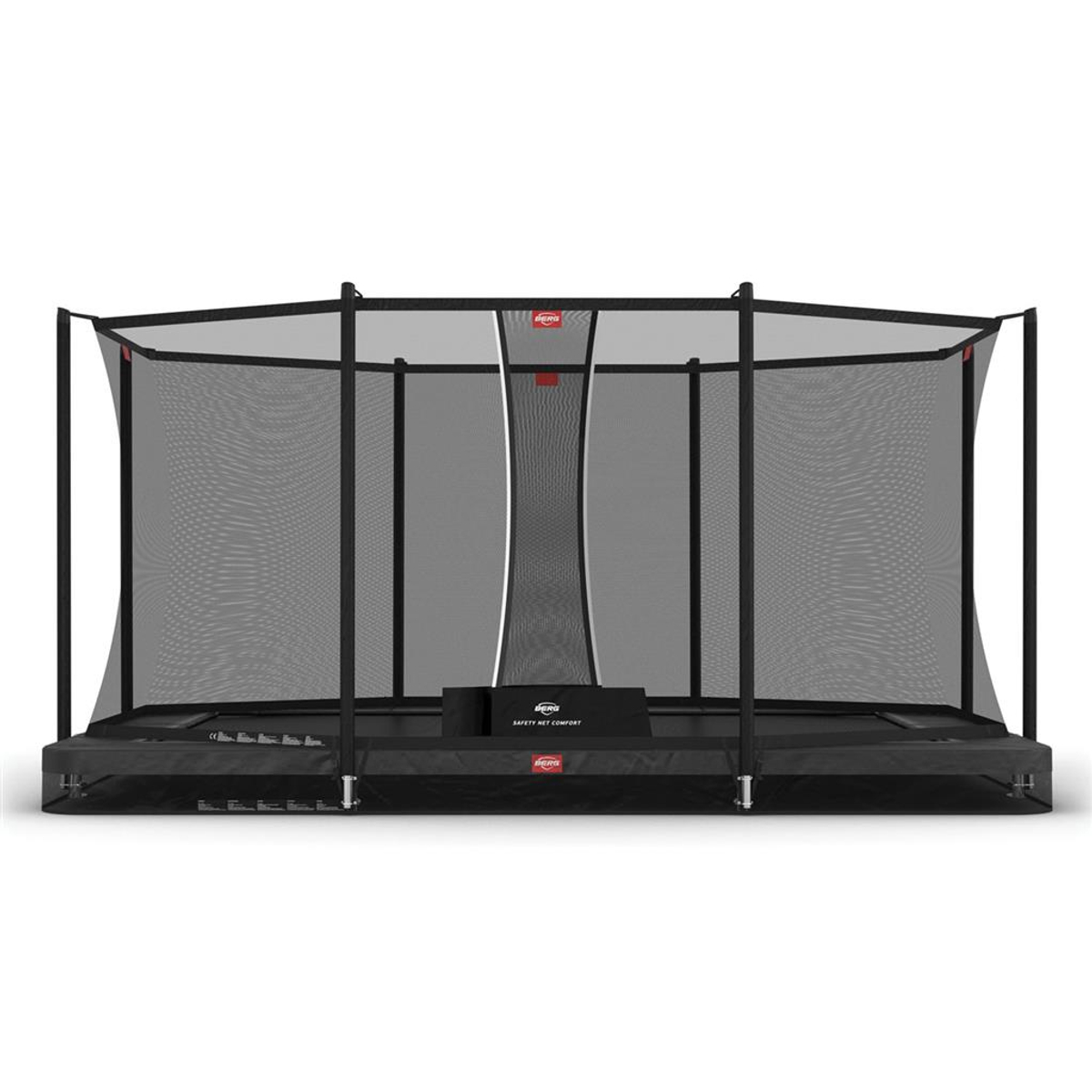 Berg Ultim Favorit Inground Trampoline 410 Zwart + Safety Net Comfort