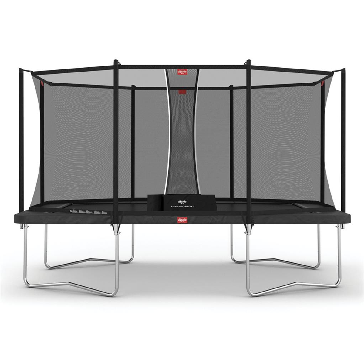 Berg Ultim Favorit Regular Trampoline 410 Grijs + Safey Net Comfort