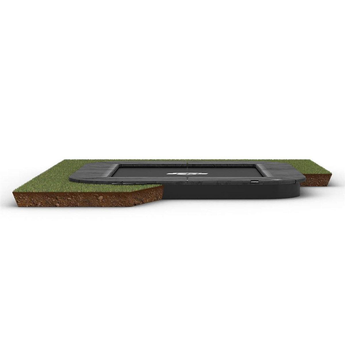 Berg Ultim Champion Flatground Trampoline 200 Grijs