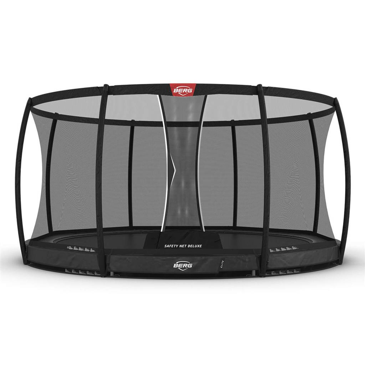 Berg Elite Inground Trampoline 430 Grijs + Safety Net Deluxe