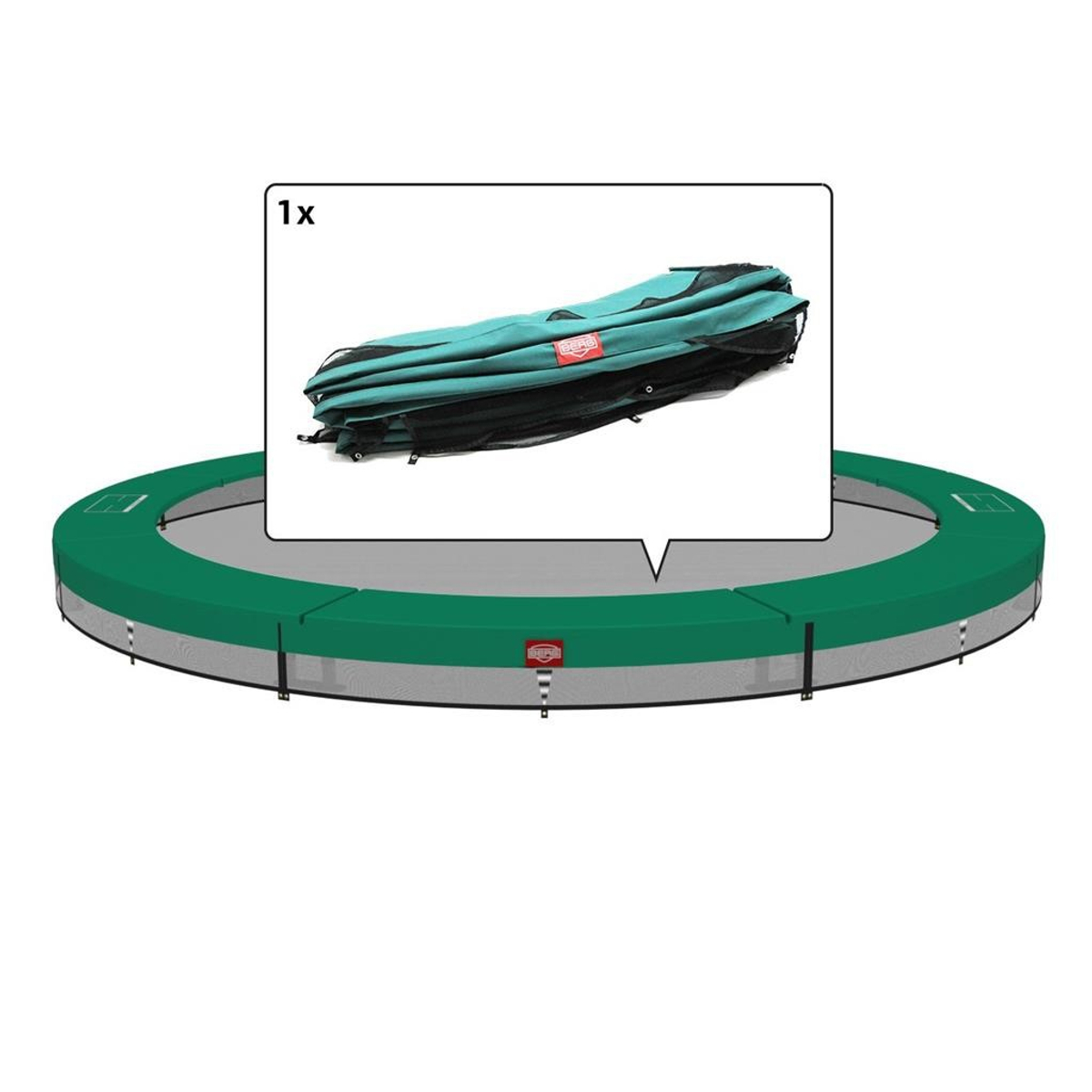 Berg Champion Inground Beschermrand Groen 270 cm