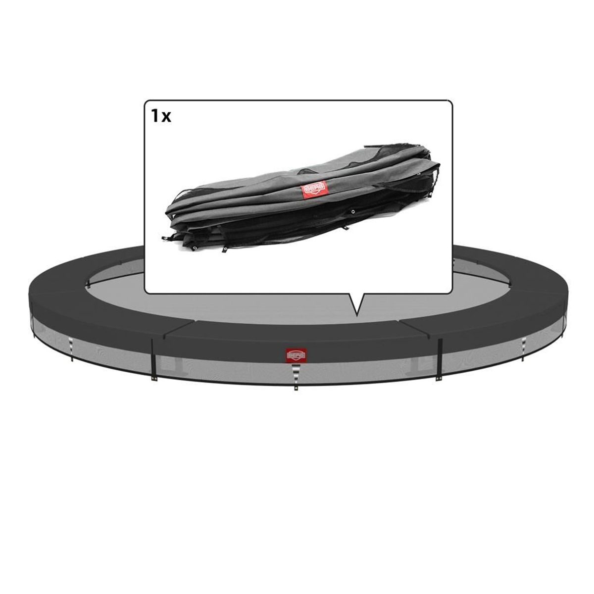 Berg Favorit Inground Beschermrand Grijs 430 cm