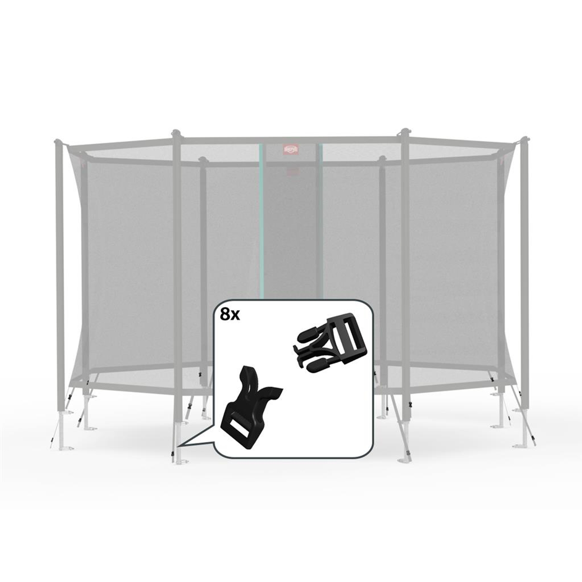 Berg Safety Net - Klikgespen (8x)