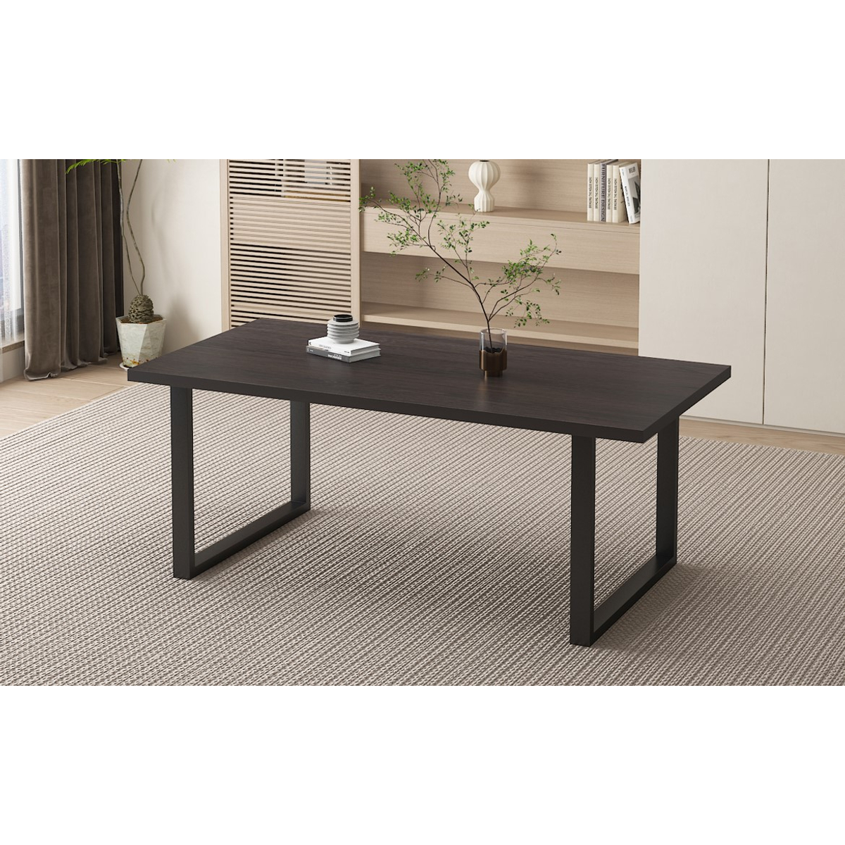 Interiax Eettafel 'Oliver' 180 cm Decor Donkerbruin