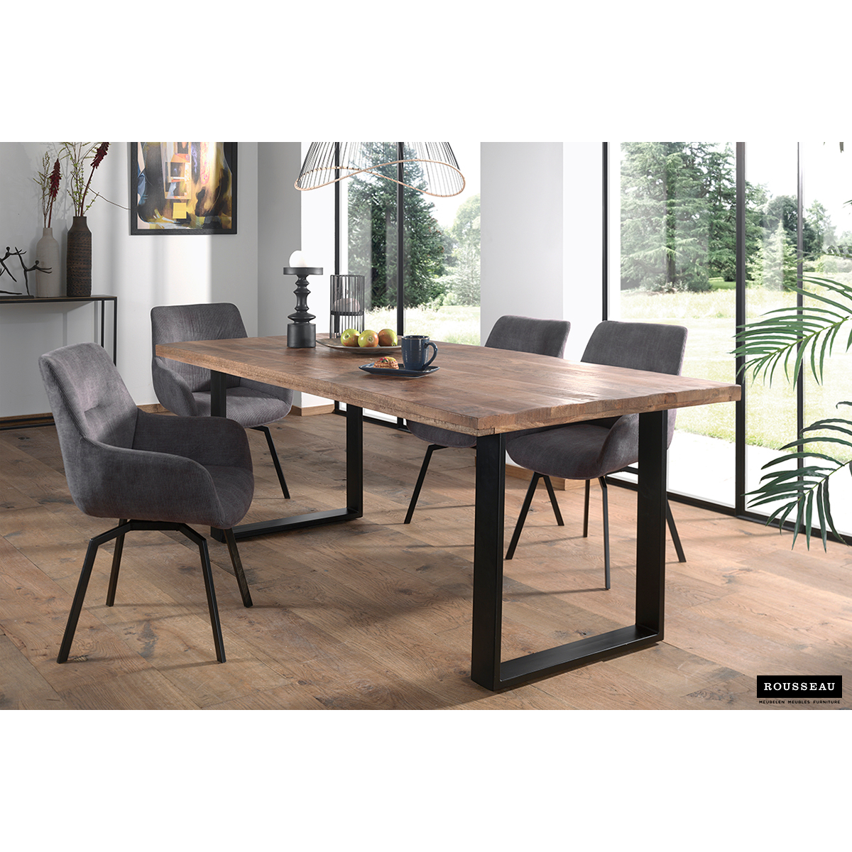 Tafel 'Nicola' 200x100 cm Mangolia Natuur