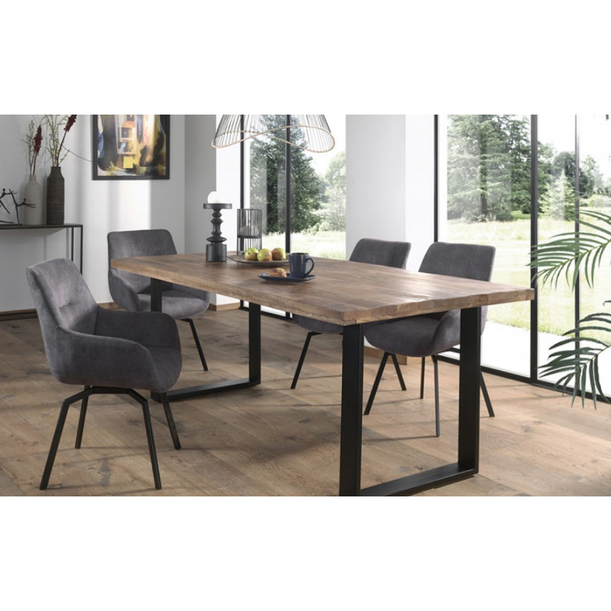 Interiax Eettafel 'Charles' 200 cm Mangolia natuur (200x100x76cm)