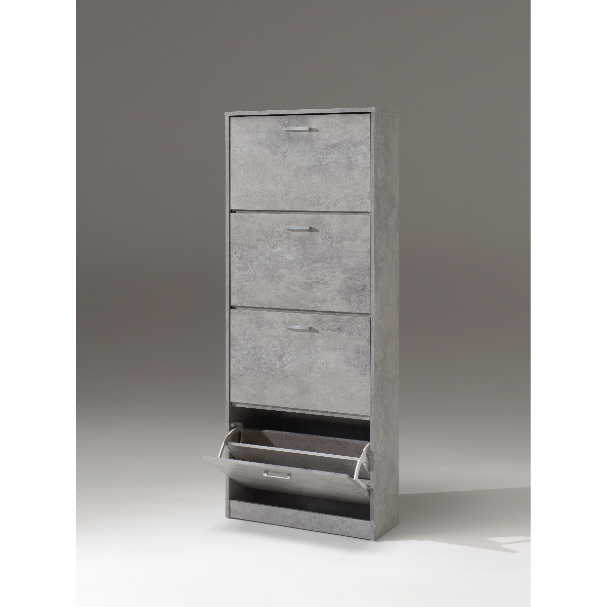 Schoenkast 'Carini' 4 Laden Beton