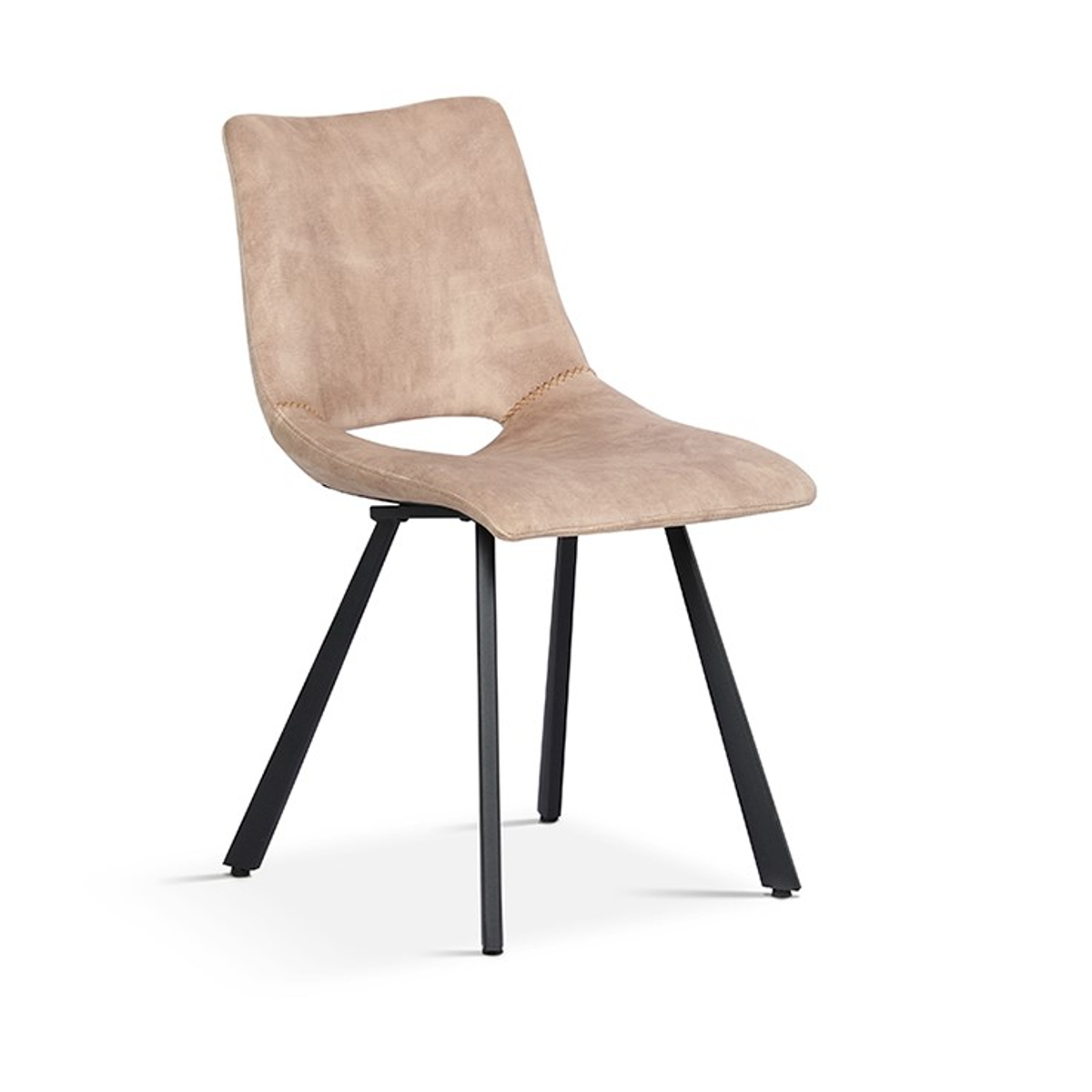 Interiax Eetkamerstoel Lea Fluweel Beige