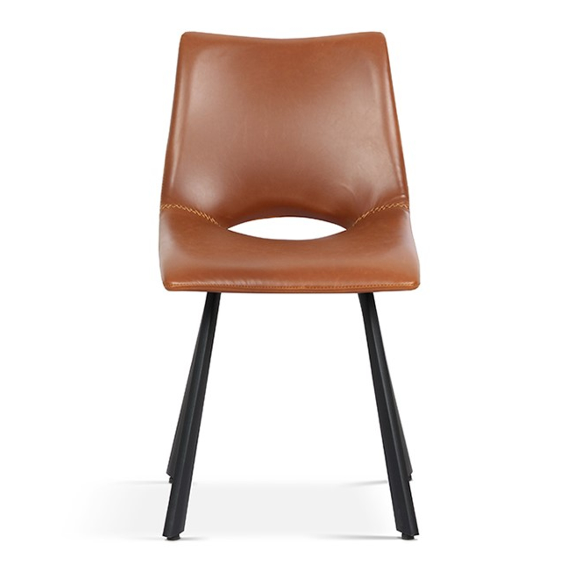 Interiax Eetkamerstoel Lea Fluweel Cognac