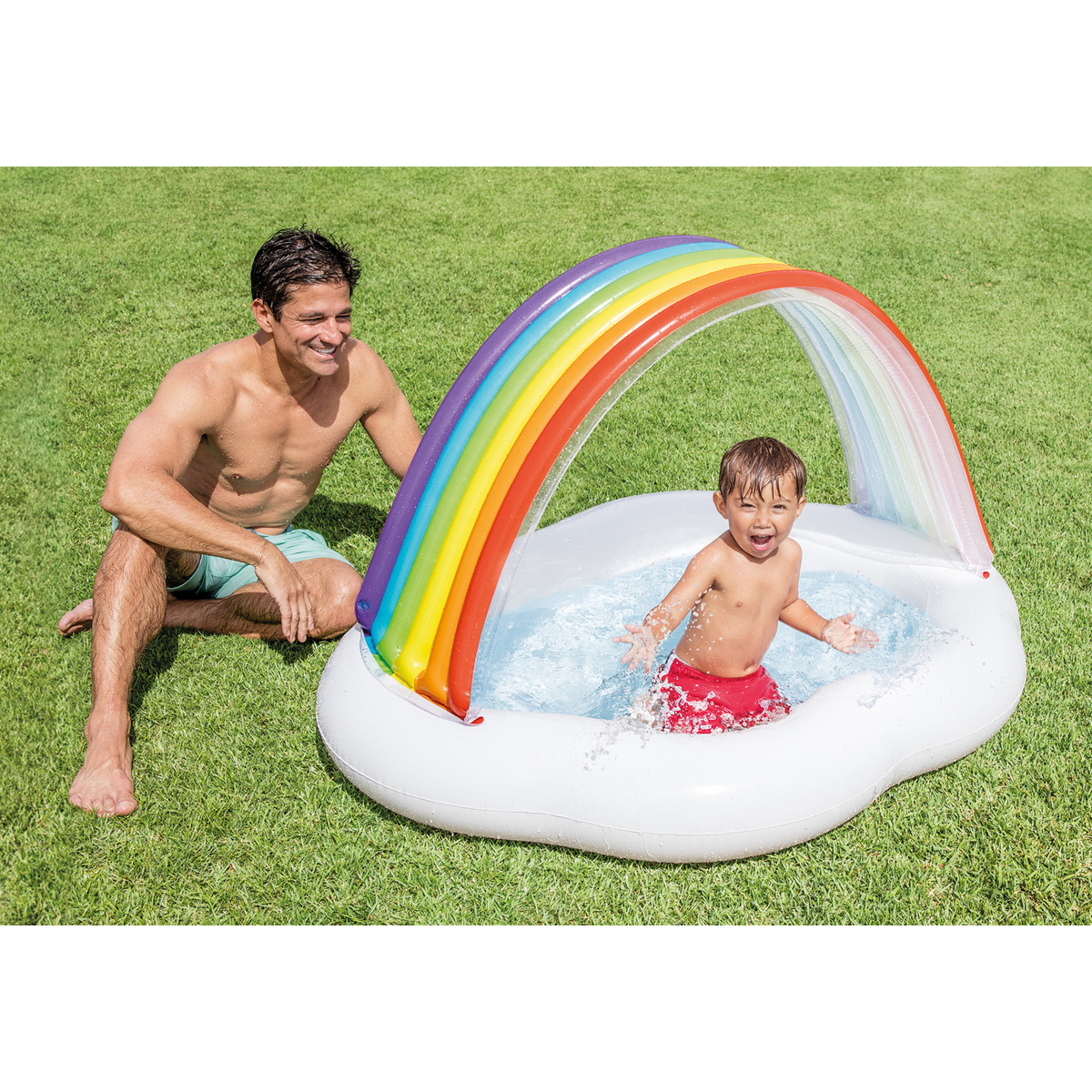 Intex Babyzwembad Regenboogwolk (142X119X84cm)