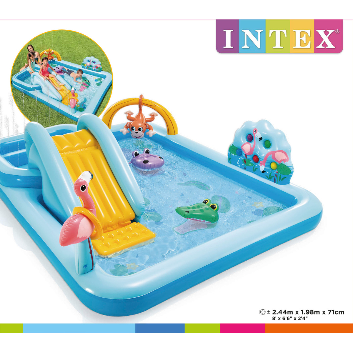 Intex Kinderzwembad Jungle Adventure (257X216X84cm)