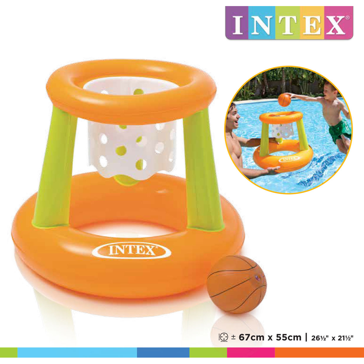 Intex Opblaasbaar Drijvend Basketbalnet