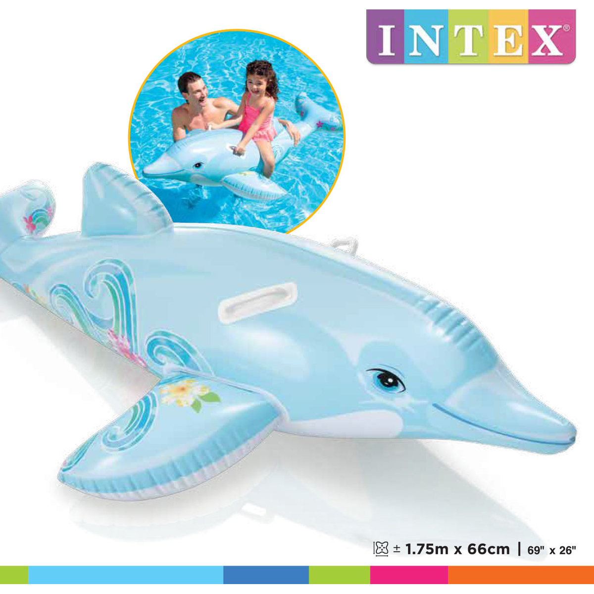 Intex Opblaasbare Ride On Dolfijn (175x66cm)