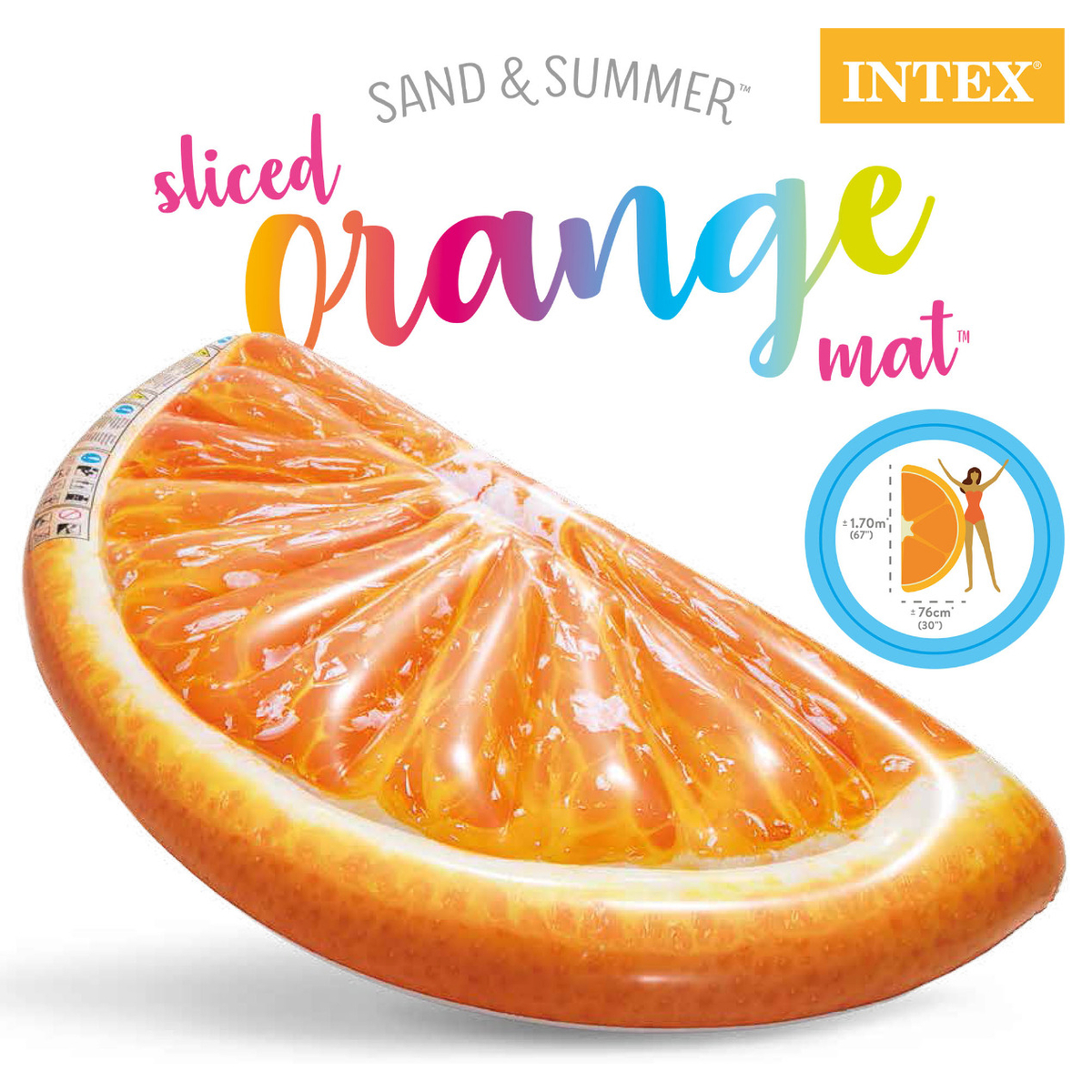 Intex Opblaasbare Orange Slice Luchtmatras 