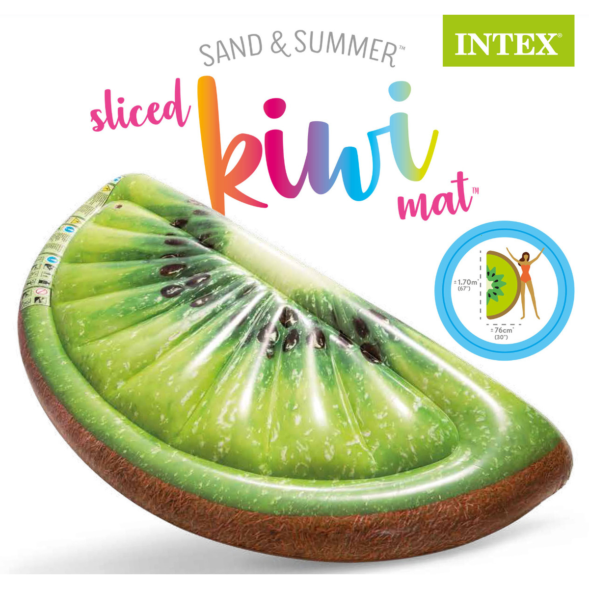 Intex Opblaasbare Kiwi Slice Luchtmatras 