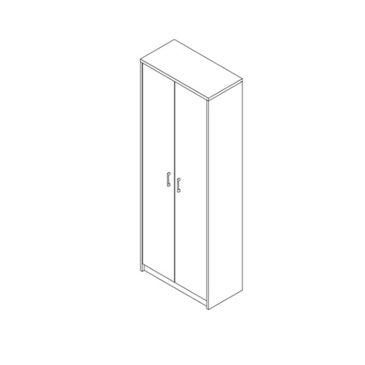 Interiax Opbergkast 'Noah' 2 deuren en 5 legplanken Grijze eik (194x72x36cm)