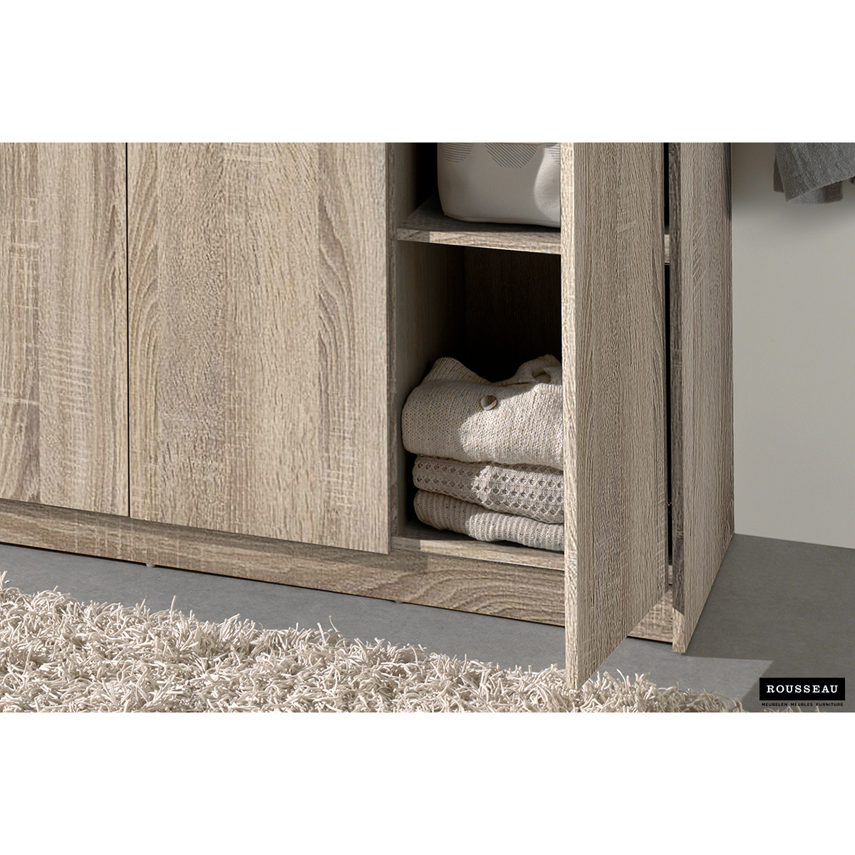 Kleerkast 'Ray' 3 Deuren Sonoma (180x120x54cm)