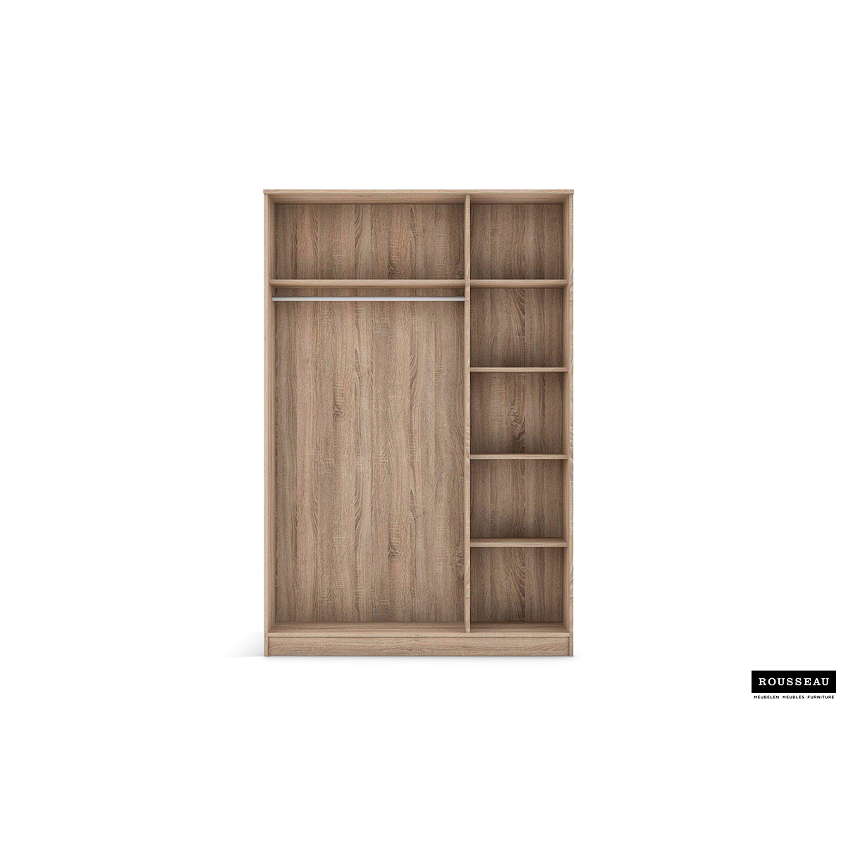 Kleerkast 'Ray' 3 Deuren Sonoma (180x120x54cm)