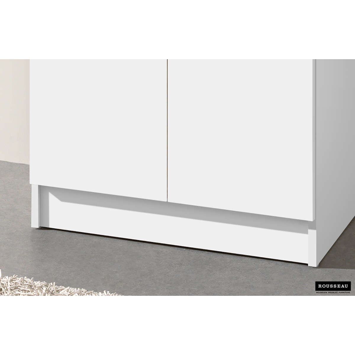 Rangeerkast 'Ray' 2 Deuren en 4 Legplanken Wit (180x60x40cm)