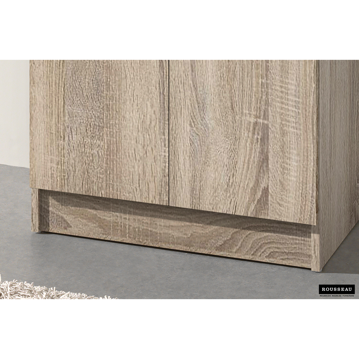 Rangeerkast 'Ray' 2 Deuren en 4 Legplanken Sonoma (180x60x40cm)