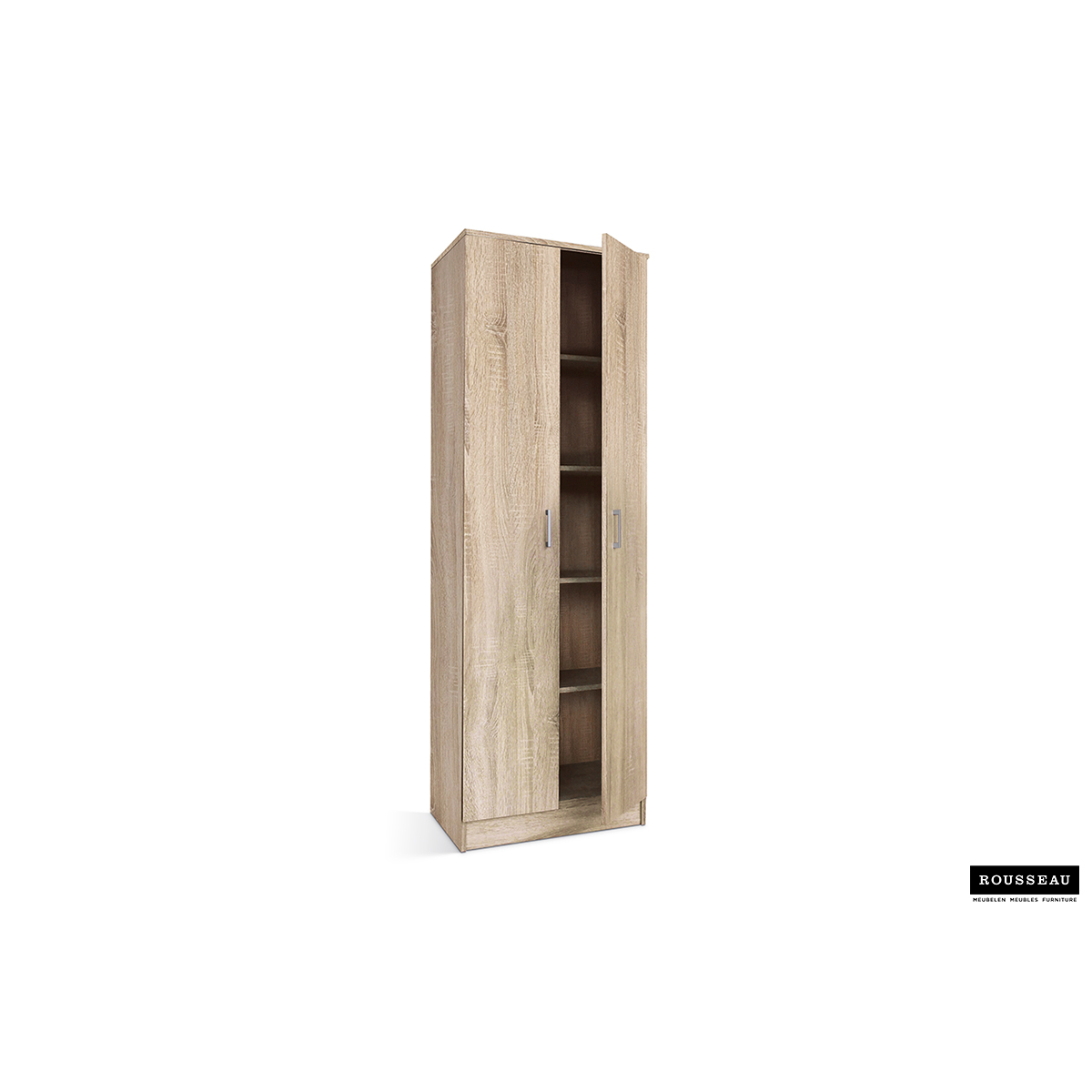 Rangeerkast 'Ray' 2 Deuren en 4 Legplanken Sonoma (180x60x40cm)