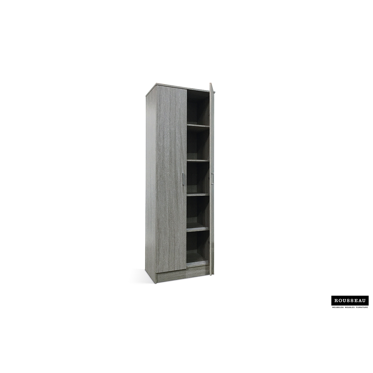 Rangeerkast 'Ray' 2 Deuren en 4 Legplanken Grijze Eik (180x60x40cm)