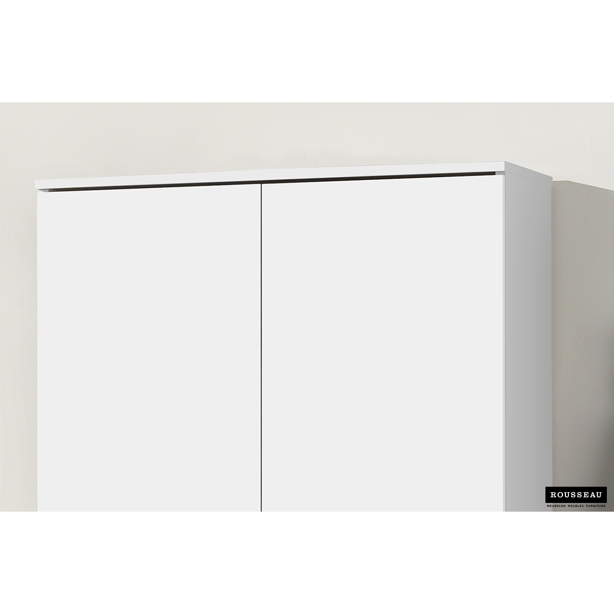 Rangeerkast 'Ray' 2 Deuren en 4 Legplanken Wit (180x80x40cm)