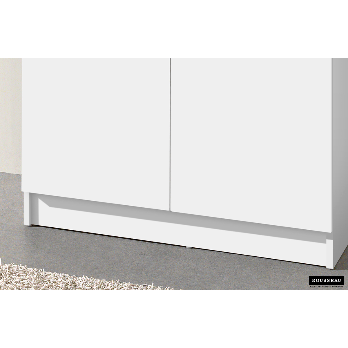 Rangeerkast 'Ray' 2 Deuren en 4 Legplanken Wit (180x80x40cm)