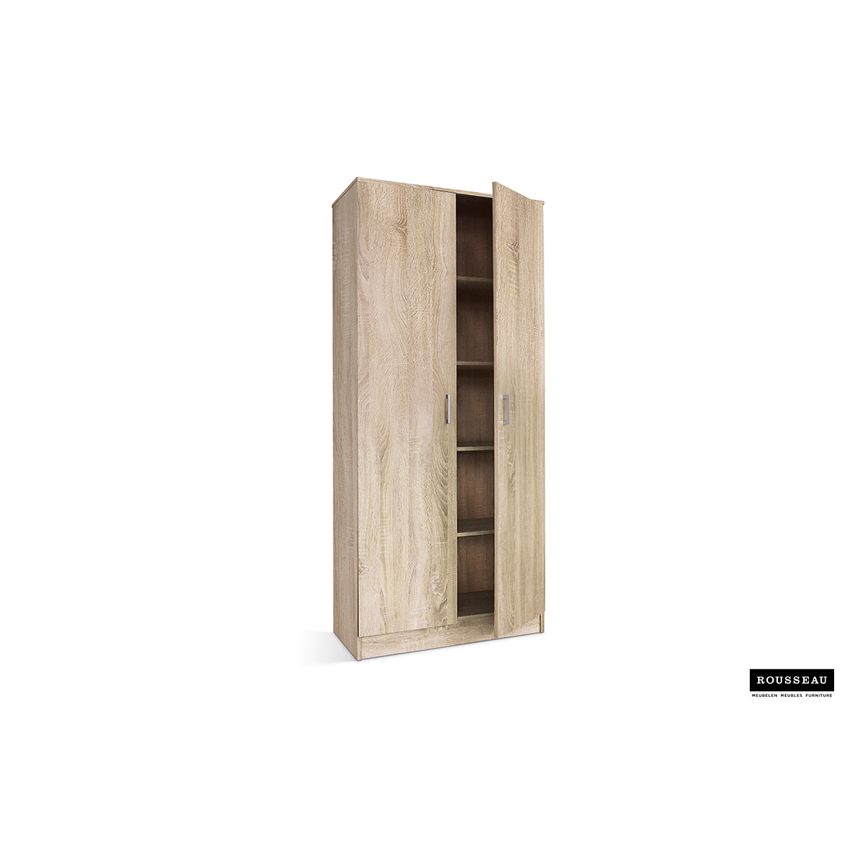 Rangeerkast 'Ray' 2 Deuren en 4 Legplanken Sonoma (180x80x40cm)