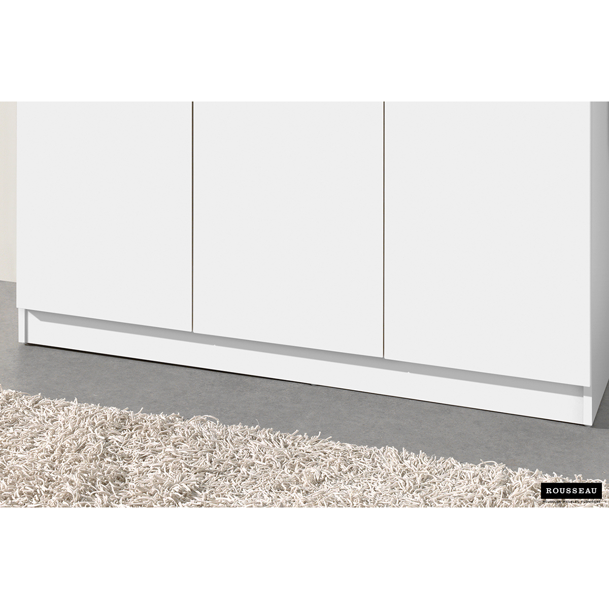 Rangeerkast 'Ray' 3 Deuren en 4 Legplanken Wit (180x120x40cm)