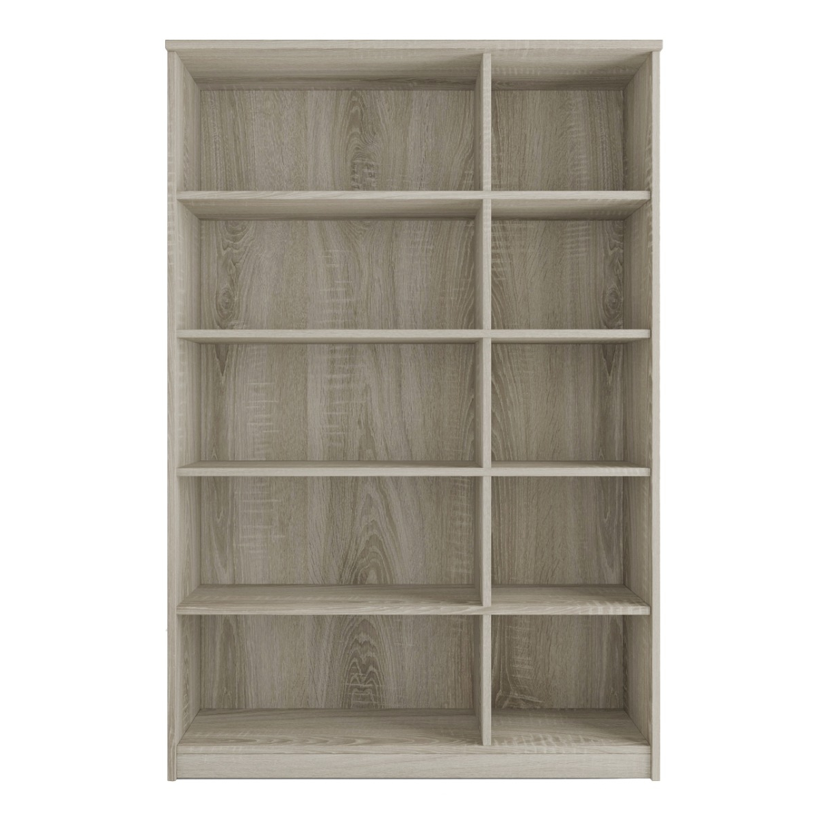 Interiax Opbergkast - Kledingkast 'Amelie' 3 deuren en 8 legplanken | Sonoma Eik | 180x120x40 cm