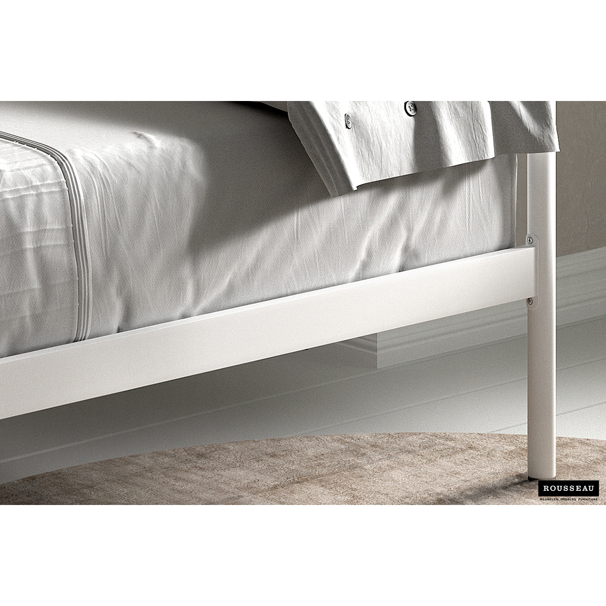 Bedzetel 'Sablo' Wit 90x200 Met Lattenbodem