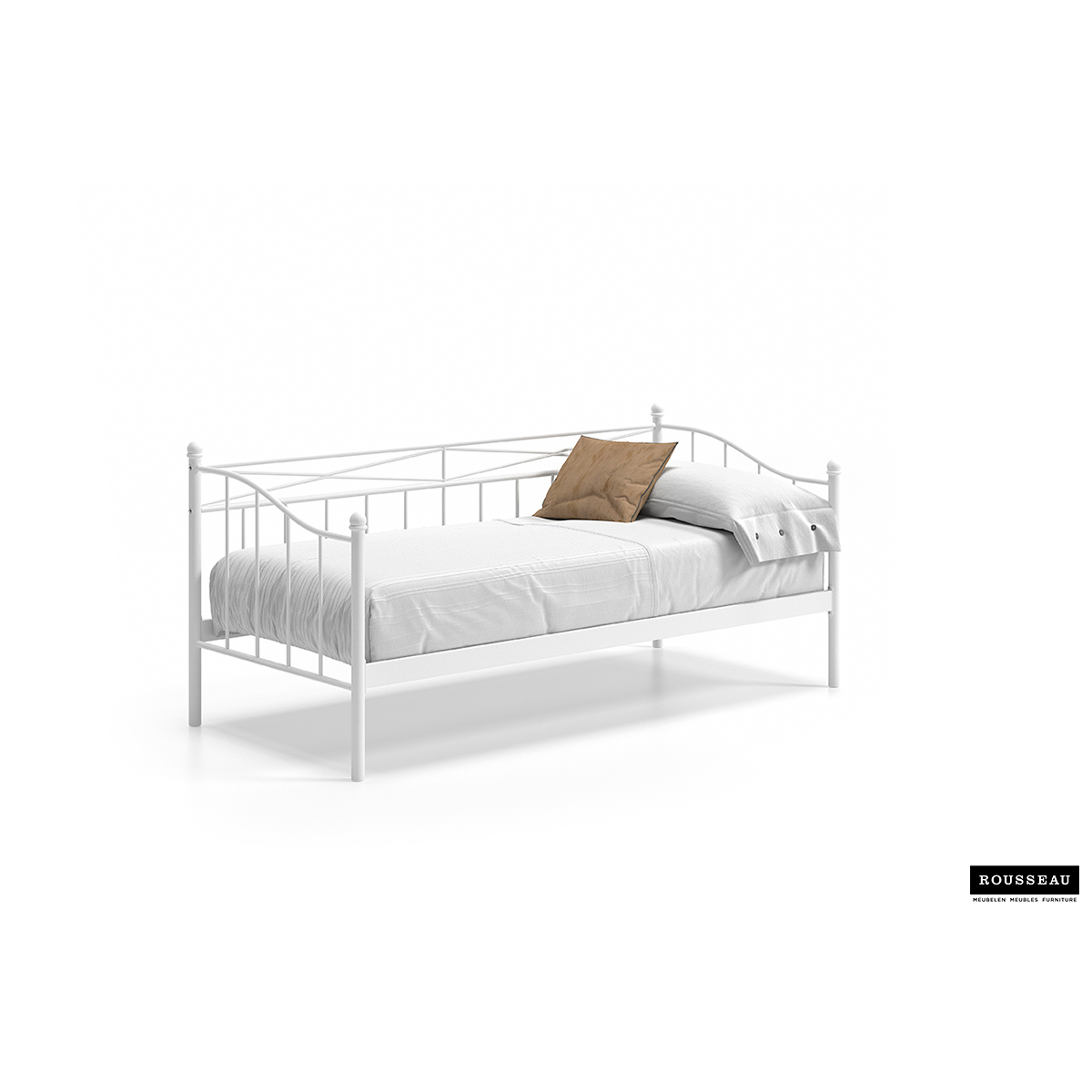 Bedzetel 'Sablo' Wit 90x200 Met Lattenbodem