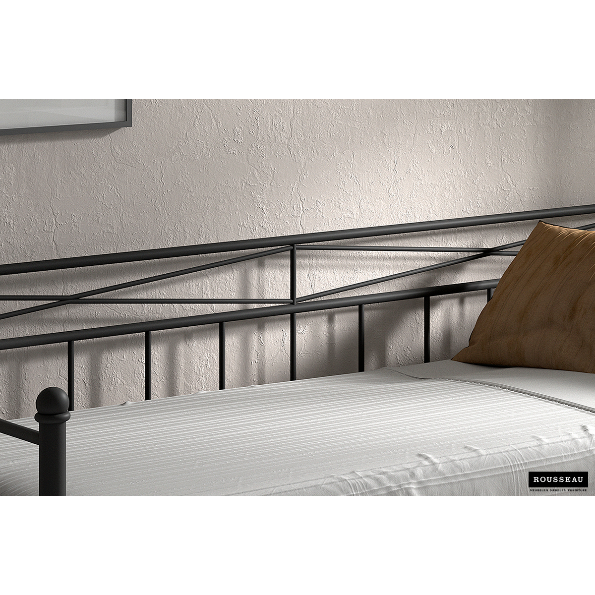 Bedzetel 'Sablo' Zwart 90x200 Met Lattenbodem