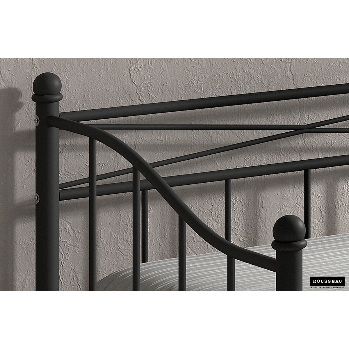 Bedzetel 'Sablo' Zwart 90x200 Met Lattenbodem