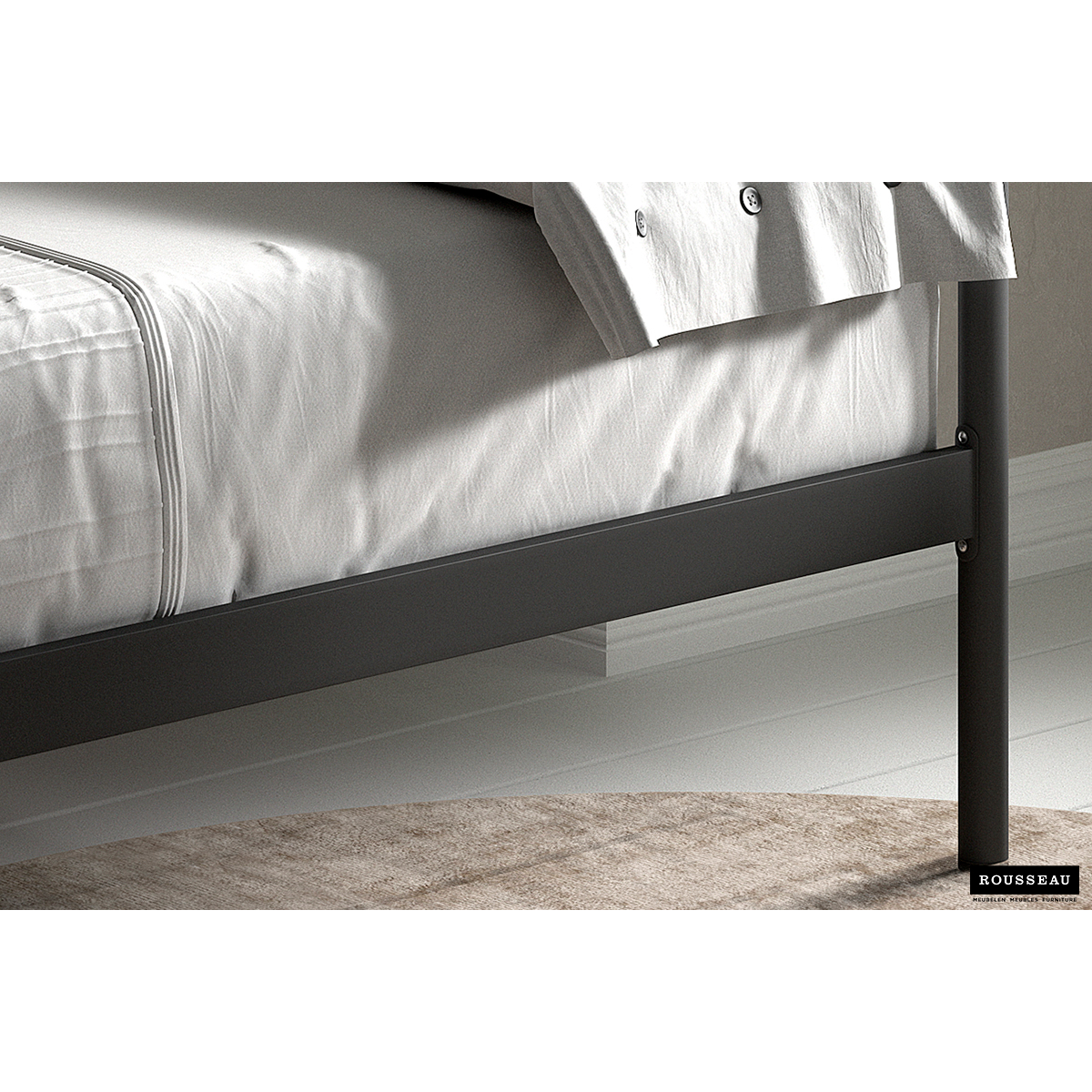 Bedzetel 'Sablo' Zwart 90x200 Met Lattenbodem