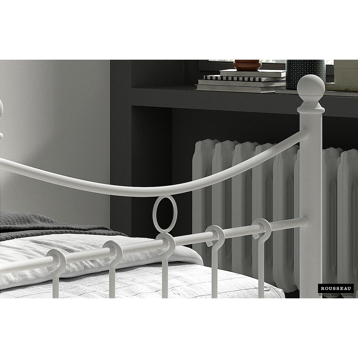 Bed 'Sacha' Wit 90x200 Met Lattenbodem