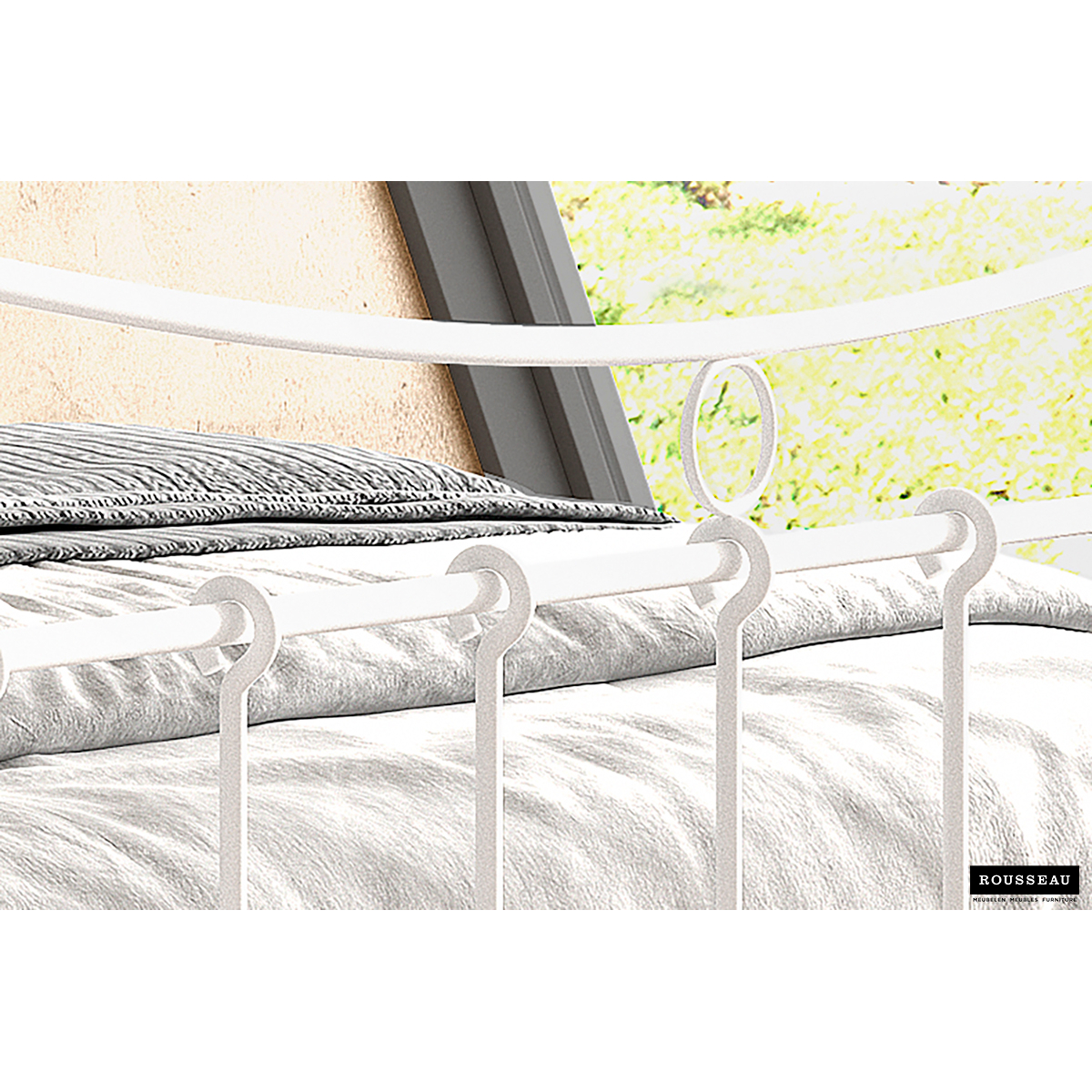 Bed 'Sacha' Wit 140x200 Met Lattenbodem