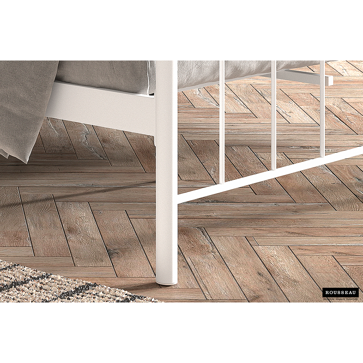 Bed 'Sacha' Wit 140x200 Met Lattenbodem