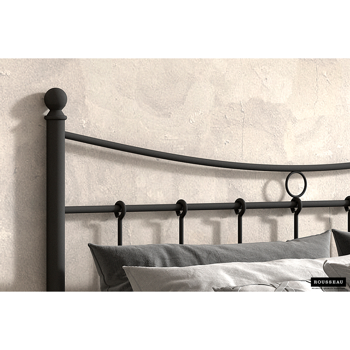 Bed 'Sacha' Zwart 140x200 Met Lattenbodem