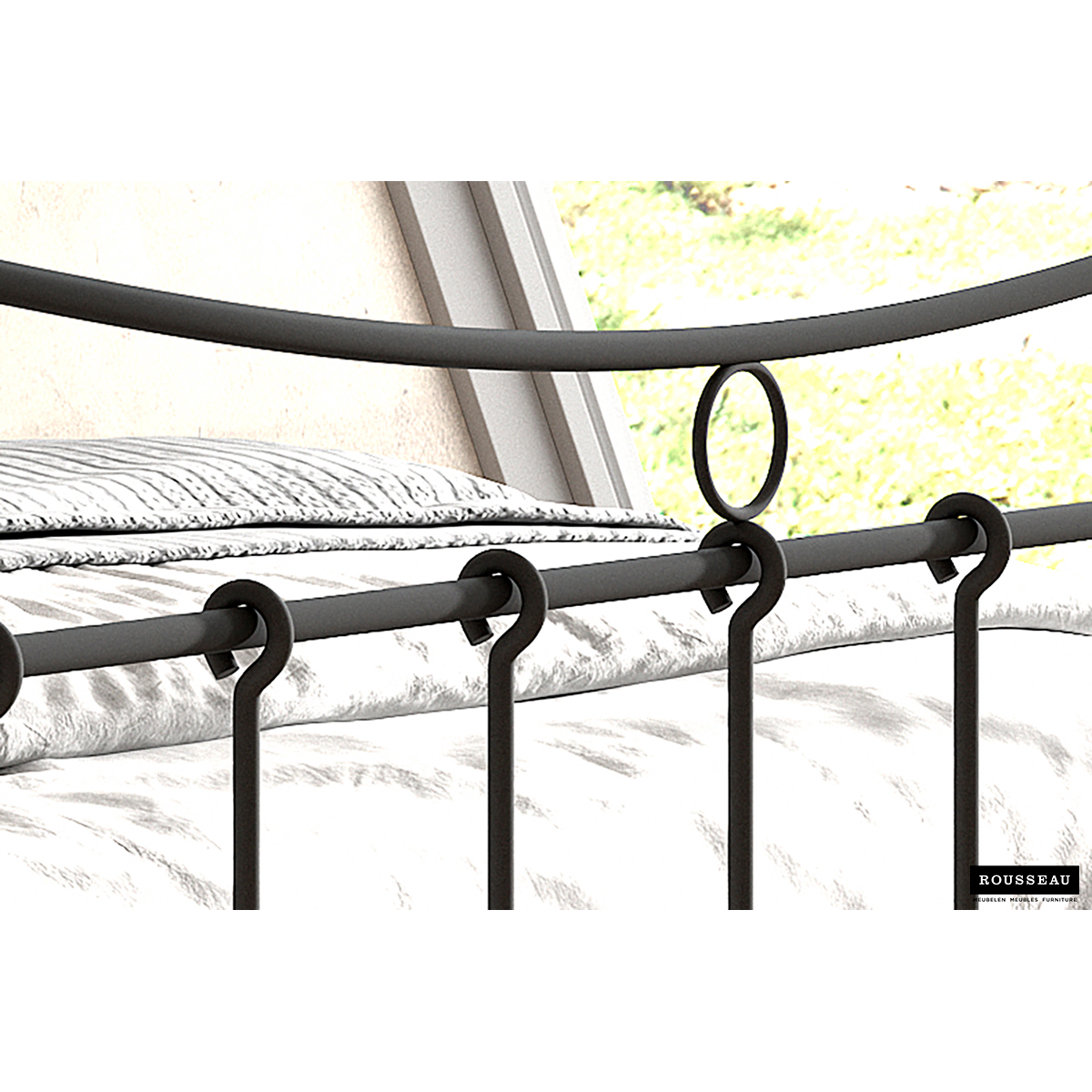 Bed 'Sacha' Zwart 140x200 Met Lattenbodem
