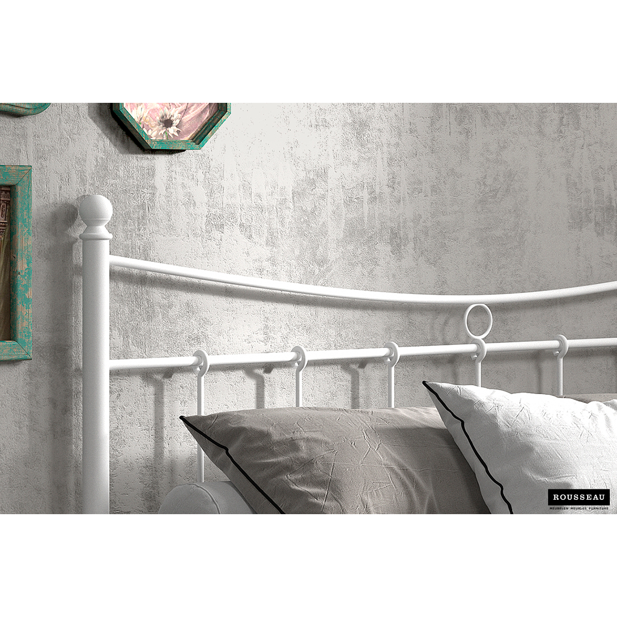 Bed 'Sacha' Wit 160x200 Met Lattenbodem