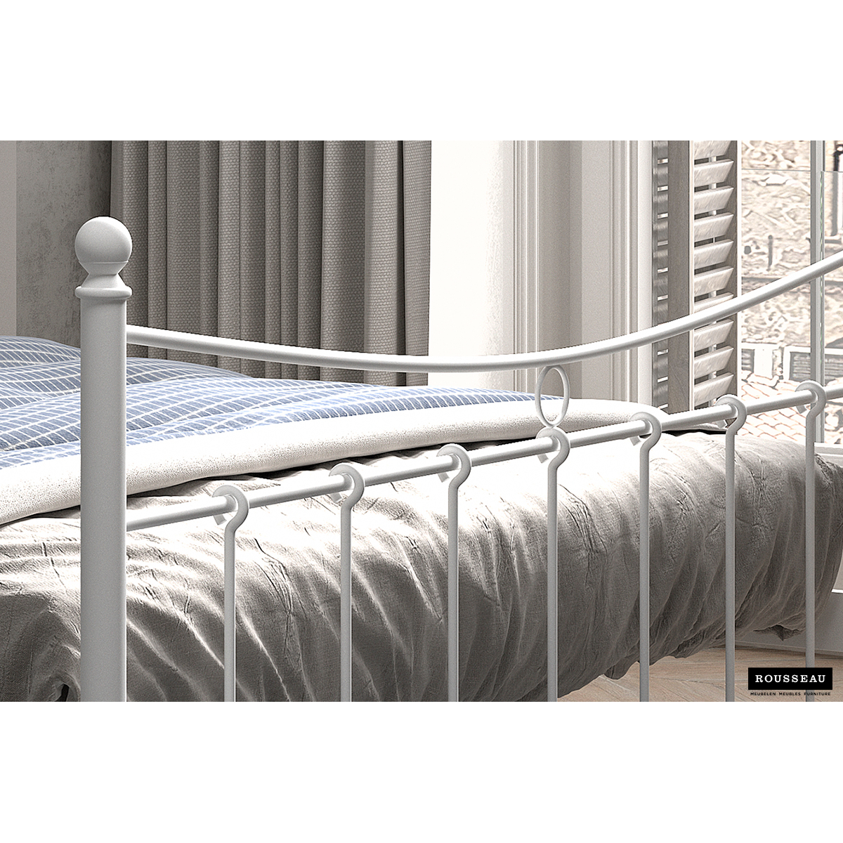 Bed 'Sacha' Wit 160x200 Met Lattenbodem