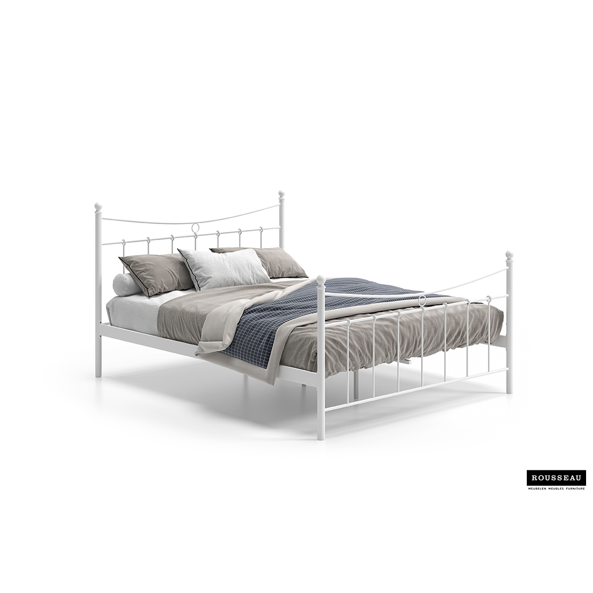 Bed 'Sacha' Wit 160x200 Met Lattenbodem