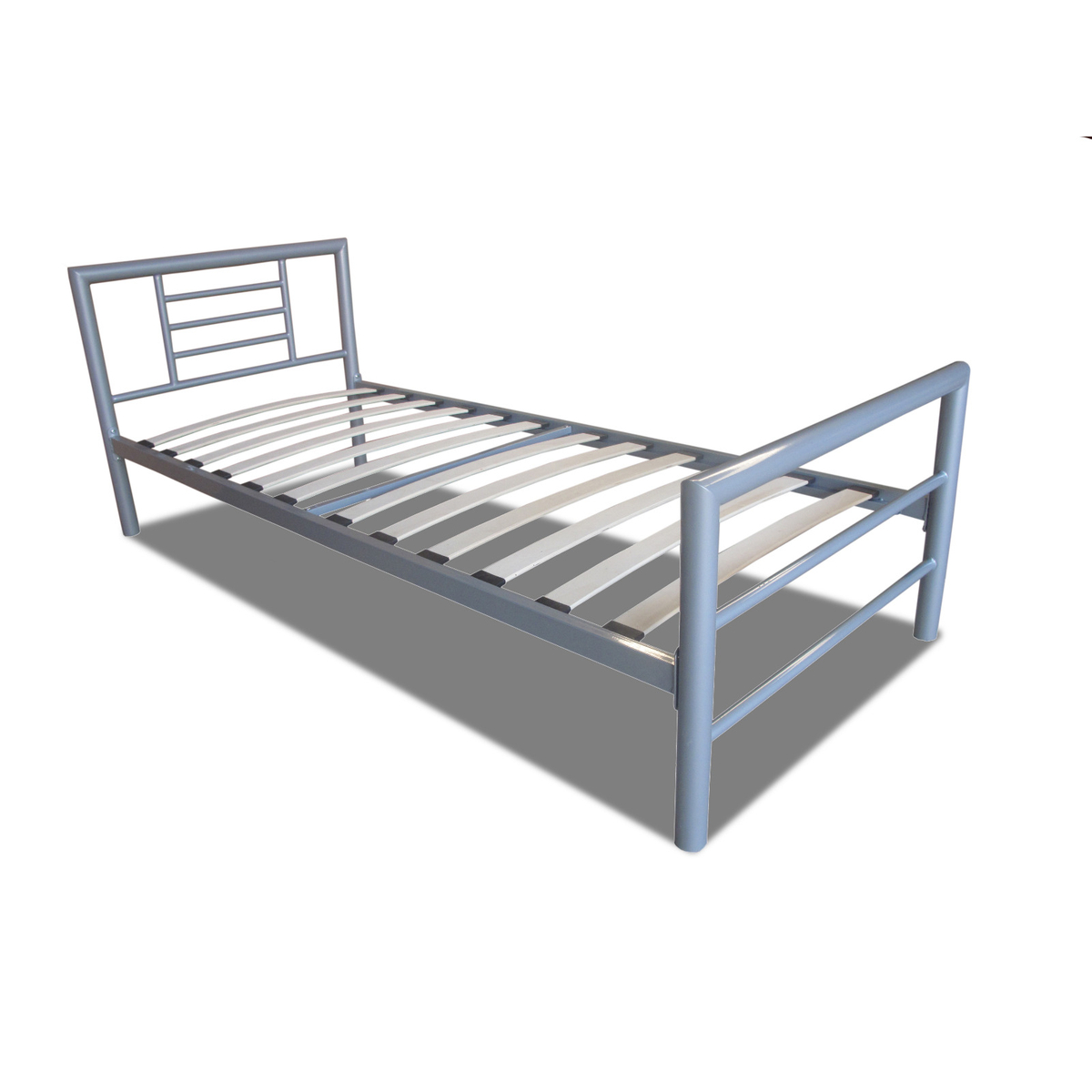 Bed 'Sandro' Grijs 90x200 Met Lattenbodem